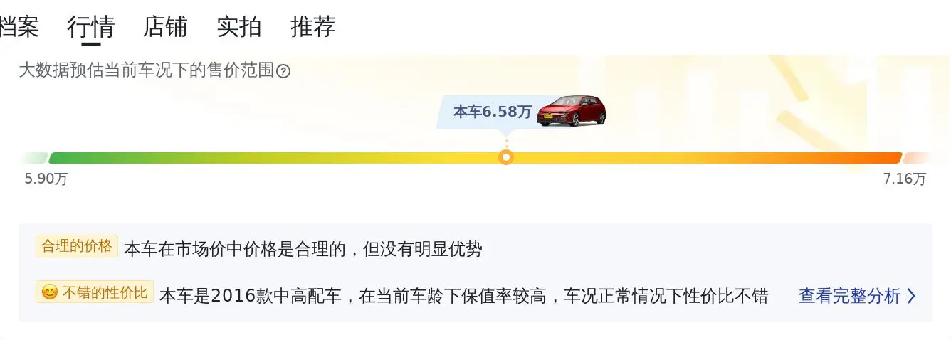 6.58万买 2017年济南上牌的高尔夫 2016款，值吗？
